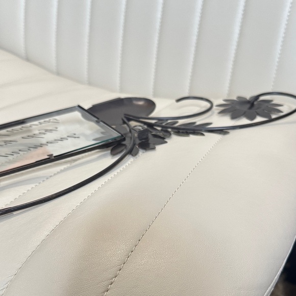 Sunflower Metal Art with Inspirational Quote Live Laugh Love 24" x 7" NWOT Glass - Picture 8 of 9